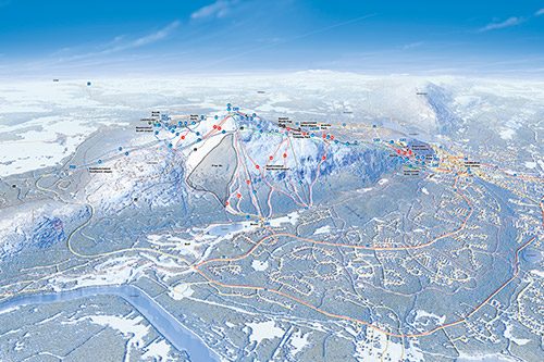 Levi koillisrinteet rinnekartta